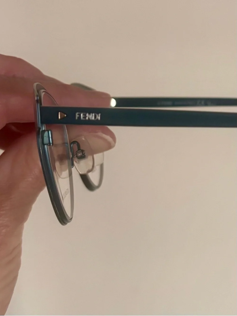 FENDI FF 0278 ZI9 Cat-Eye Eyeglasses – Teal Blue Italian Designer Frames NWOT